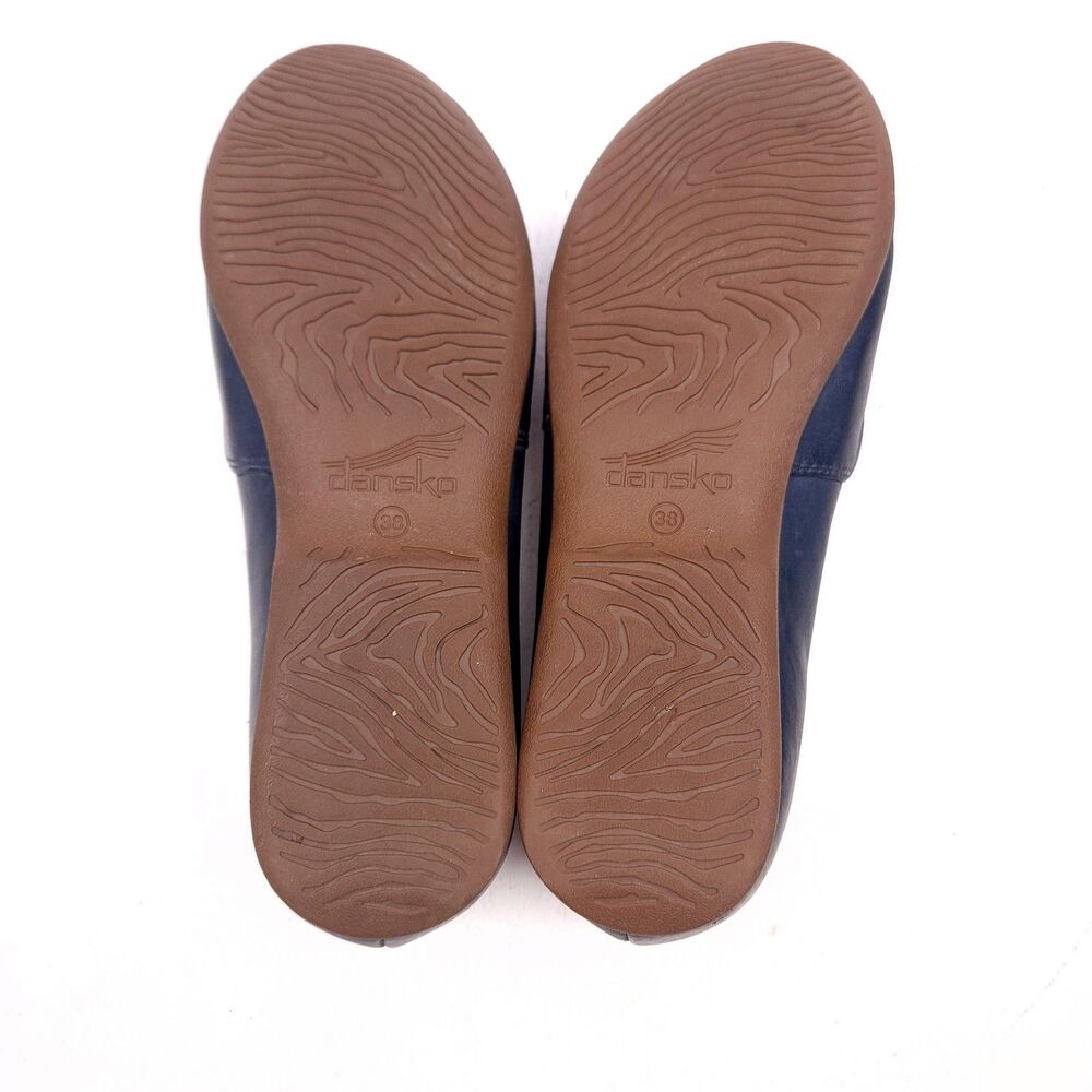 Dansko Larisa Flats, Size 38 US 7.5 Navy, Leather Uppers And Lining, Rubber Sole - Picture 7 of 8